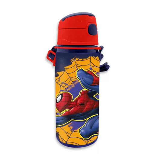 Picture of Spiderman Aluminium Bottle with Strap 600ml